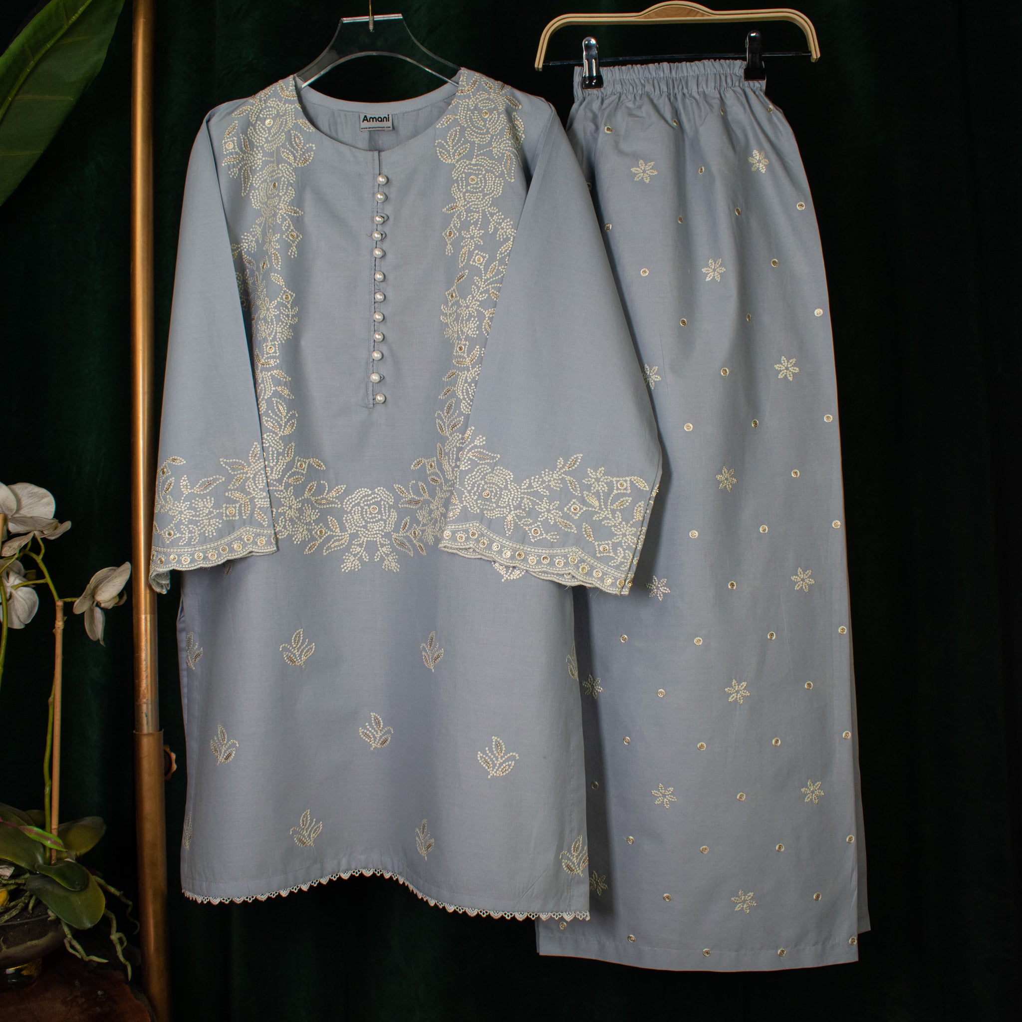 Pearl Mist - Stitched 2 Piece