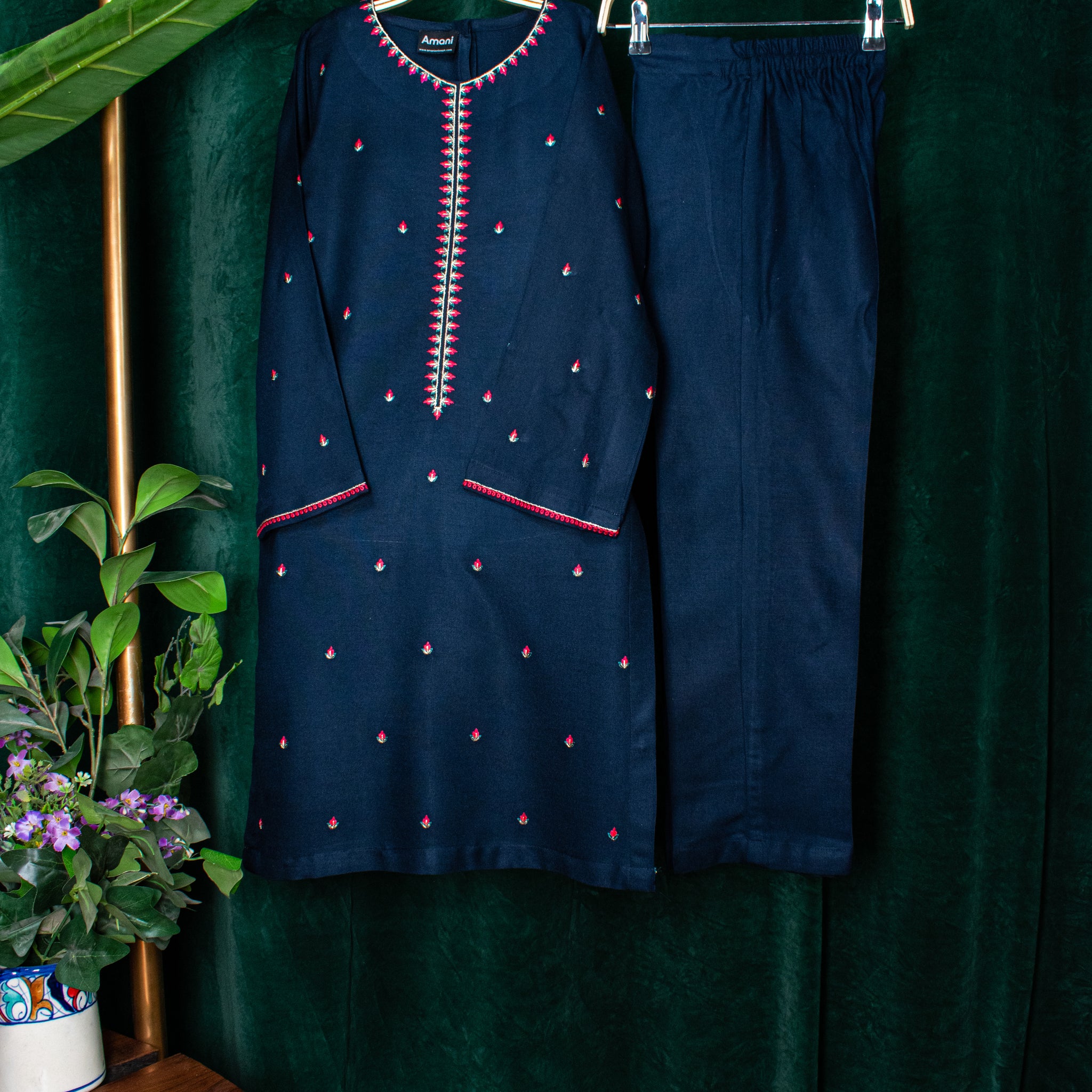 Amani | 2 Piece Embroidered Suit