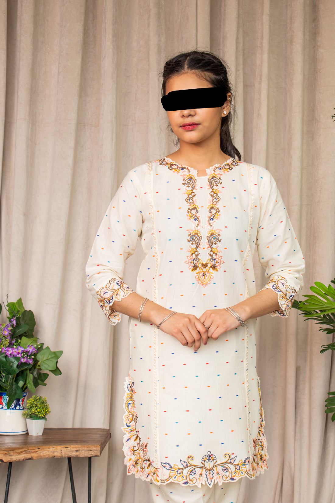 2 Piece - Embroidered Dobby Jacquard Suit