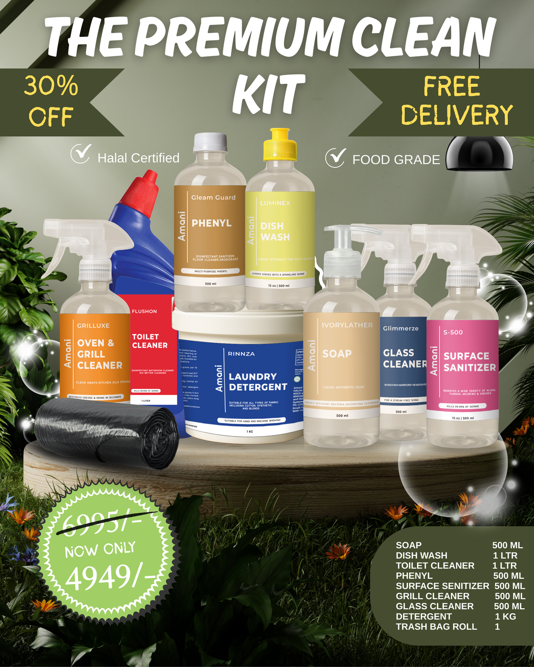 AMANI - The Premium Clean Kit | Pack of 9